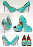 Robin's Egg Blue Platform Peep Toe Heel (Comes in Other Colors) - Wicked Addiction