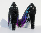 Swarovski Crystal Butterfly Heels - Wicked Addiction