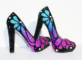 Swarovski Crystal Butterfly Heels - Wicked Addiction