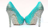 Robin's Egg Blue Platform Peep Toe Heel (Comes in Other Colors) - Wicked Addiction