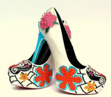 Sugar Skull & Cupcake Crystal Heel - Wicked Addiction