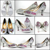 Crystal Bridal Heels with Linking Hearts - Wicked Addiction
