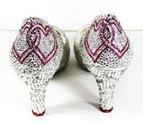 Crystal Bridal Heels with Linking Hearts - Wicked Addiction