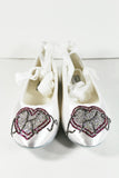 Crystal Ballet Flat with Monogram Heart - Wicked Addiction