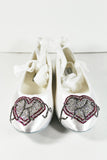 Bridal Ballet Flats with Crystal Monogram - Wicked Addiction