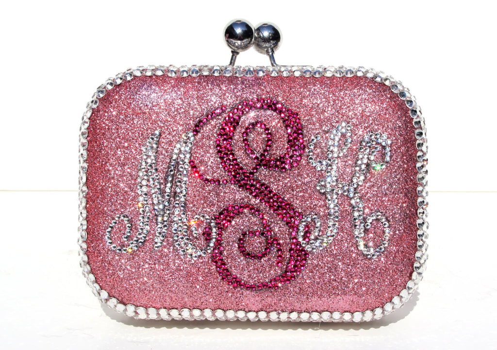 Personalized Monogram Crystal Clutch - Wicked Addiction