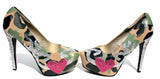 Camouflage Wedding Heels with Heart and Deers - Wicked Addiction