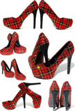 Swarovski Crystal Buffalo Plaid Heel - Wicked Addiction