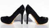 Black Crystal Heels with Sole Color of Choice - Wicked Addiction