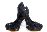 Black Crystal Heels with Sole Color of Choice - Wicked Addiction