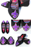 Fleur De Lis Swarovski Crystal Flats - Wicked Addiction