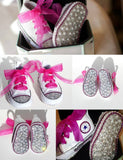 Crystal Converse Crib Shoes - Wicked Addiction