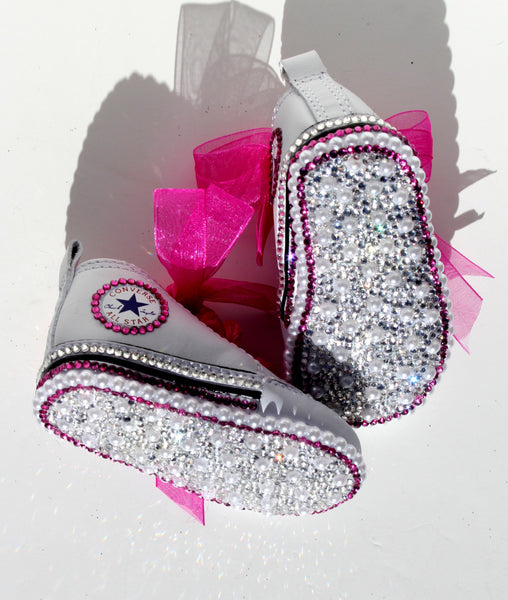Crystal Converse Crib Shoes - Wicked Addiction