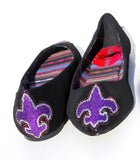 Fleur De Lis Swarovski Crystal Flats - Wicked Addiction