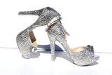 Swarovski Crystal Peep Toe Platform Heel - Wicked Addiction