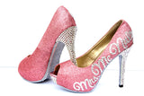 Personalized Bridal Heels with Swarovski Crystals & Glitter - Wicked Addiction