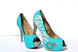 Tiffany Blue Crystal Glitter Bridal Heel - Wicked Addiction