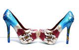 Rockabilly Mermaid Tat Heels in Crystal - Wicked Addiction