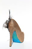 Peacock Feather Glitter Pumps - Wicked Addiction