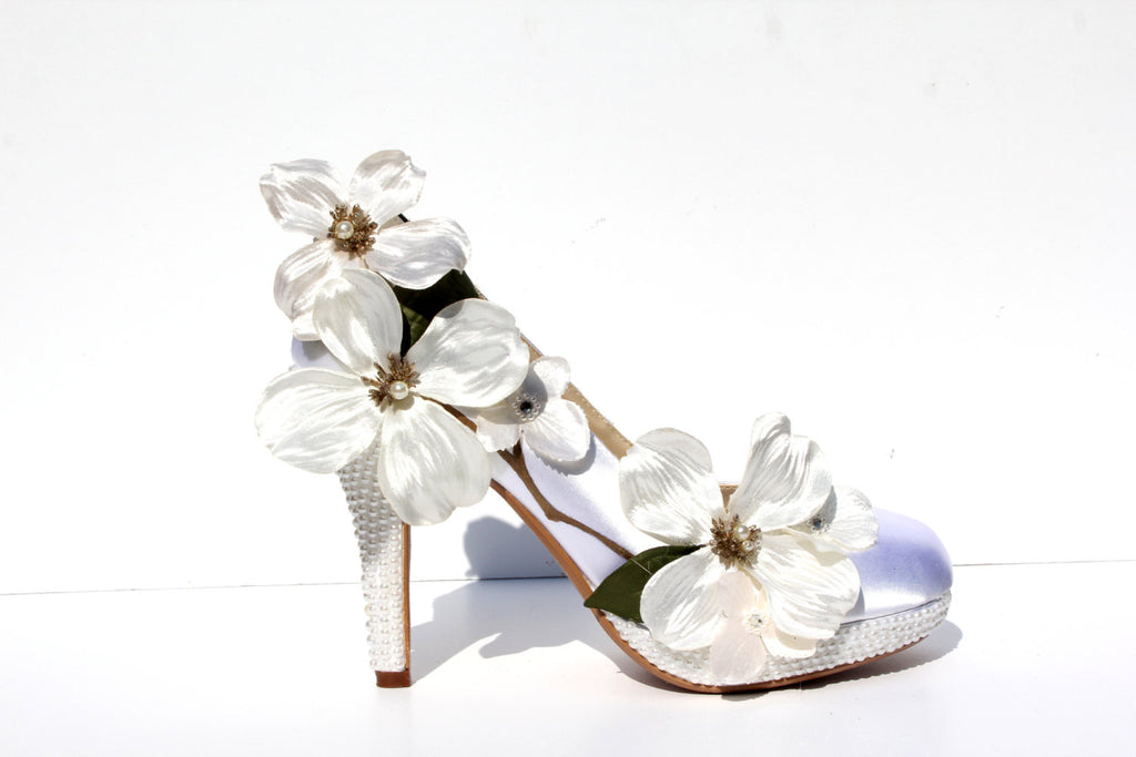 Dogwood Flower Bridal Heel - Wicked Addiction