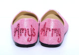 Breast Cancer Heart Ribbon-Custom Crystal Flats - Wicked Addiction