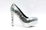 Shiny Disco Ball Mirror Ball Heels - Wicked Addiction