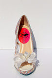 Lace & Swarovski AB Crystal Bridal Heel - Wicked Addiction