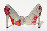 Koi & Cherry Blossom Crystal Heel - Wicked Addiction