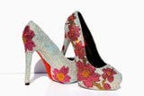 Koi & Cherry Blossom Crystal Heel - Wicked Addiction