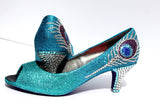Crystal Peacock Feather Heels (3 Inch) - Wicked Addiction