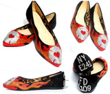 Firefighter Crystal Glitter Flats - Wicked Addiction