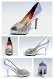 Swarovski Crystal Peep Toe Wedding Heel - Wicked Addiction