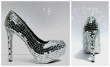 Shiny Disco Ball Mirror Ball Heels - Wicked Addiction