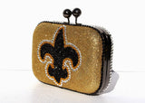 Fleur De Lis Crystal Clutch - Wicked Addiction