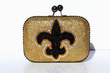 Fleur De Lis Crystal Clutch - Wicked Addiction