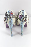 Hand-Painted Swarovski Crystal Frankenstein Heels - Wicked Addiction