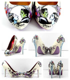 Hand-Painted Swarovski Crystal Frankenstein Heels - Wicked Addiction