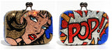 Comic Book Crystal Fashion Clutch - Wicked Addiction