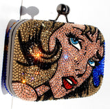 Comic Book Crystal Fashion Clutch - Wicked Addiction