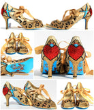 Leopard Rockabilly Swarovski Crystal Pinup Heels - Wicked Addiction