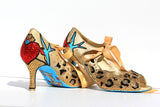 Leopard Rockabilly Swarovski Crystal Pinup Heels - Wicked Addiction