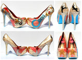 Hand-Painted Circus Ringmaster Crystal Heels - Wicked Addiction