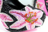 Stargazer Lily Swarovski Crystal Heel - Wicked Addiction