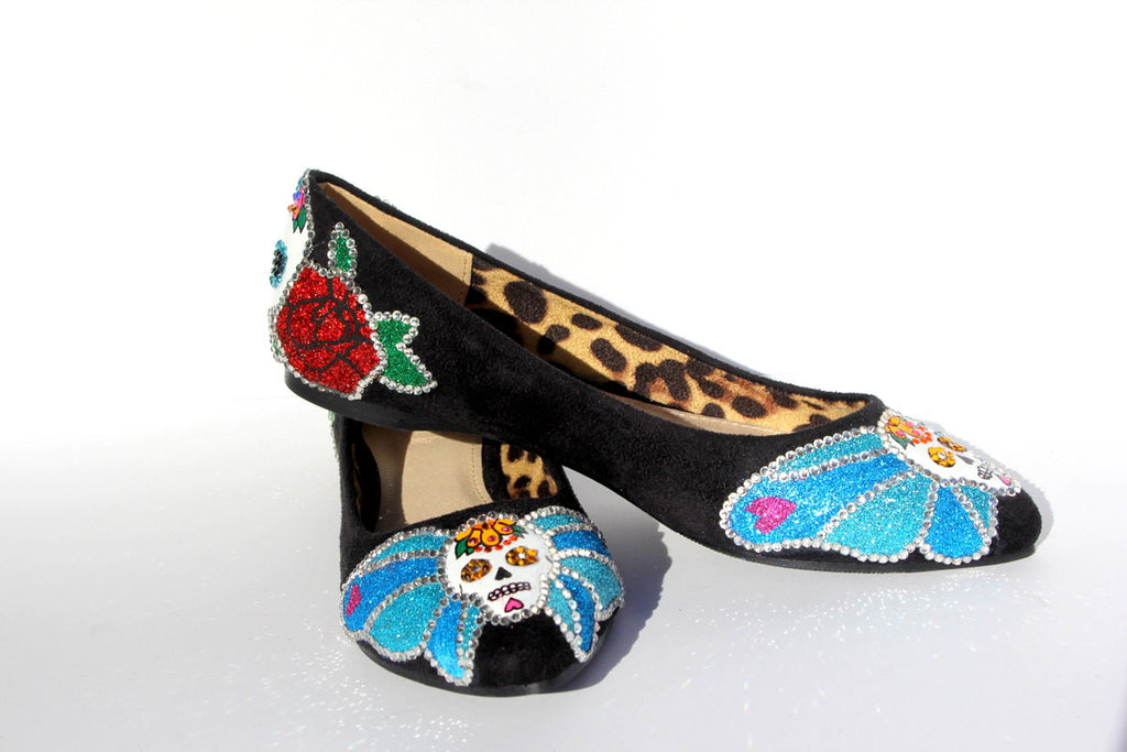 Day of the Dead Swarovski Sugar Skull Flat - Wicked Addiction