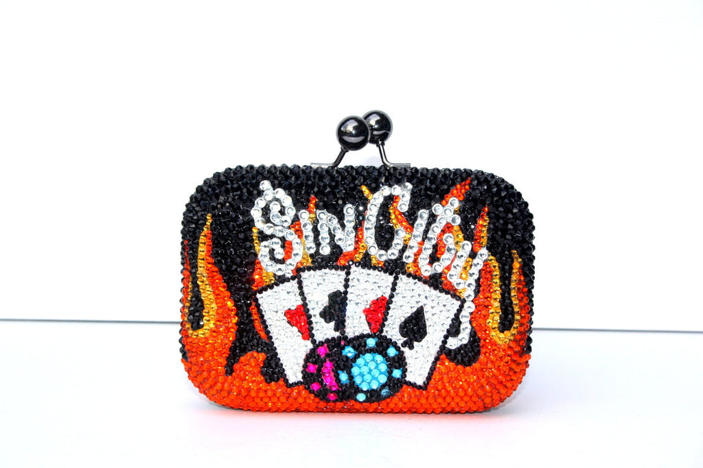 Las Vegas Sin City Crystal Clutch - Wicked Addiction