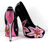 Stargazer Lily Swarovski Crystal Heel - Wicked Addiction