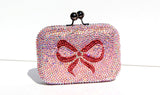 Custom Color AB Crystal Clutch with Bow - Wicked Addiction