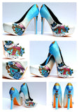 Hand-Painted Hot Air Balloon Heels - Wicked Addiction