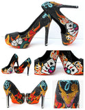 Las Vegas Sin City Custom Crystal Heels - Wicked Addiction