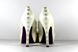 Hand-Painted Lace Heels with Swarovski Crystals & Pearls - Wicked Addiction